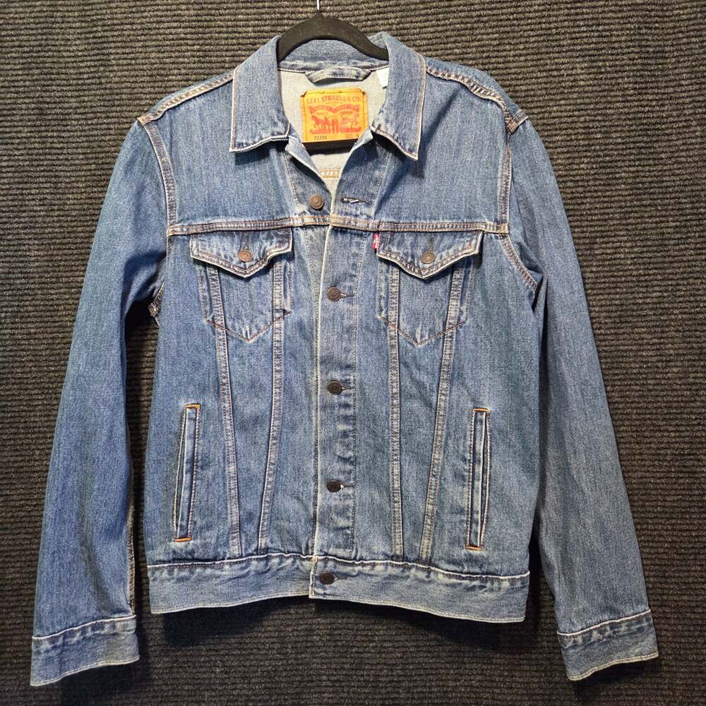 Levis 72334 Classic Blue Denim Trucker Jacket Womens Small Blue Jean Jacket